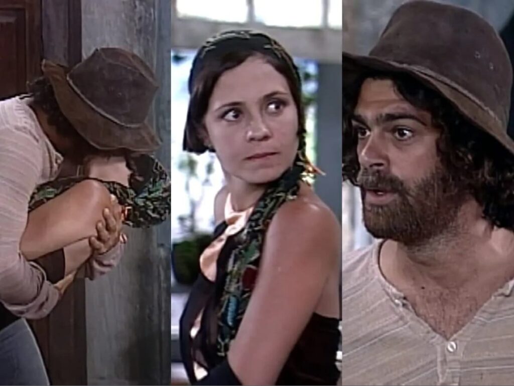 A l t: "Petruchio tenta reparar erro e surpreende Catarina com um beijo: 'Não tive culpa'