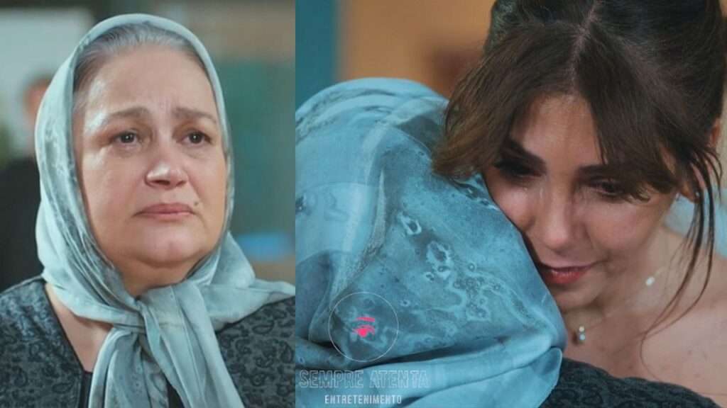 Ceyda emocionada ao se reconciliar com a mãe