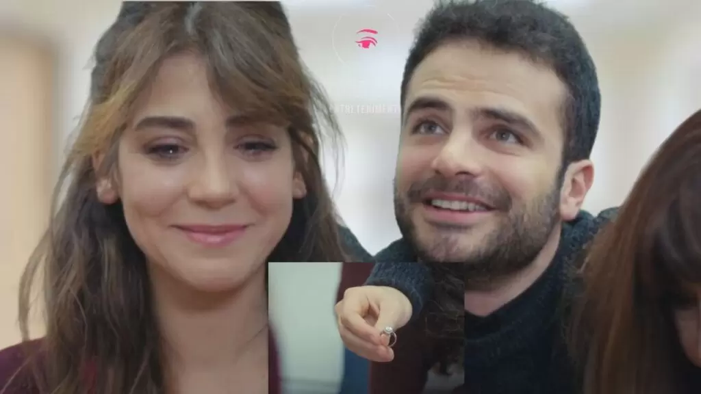 Raif se ajoelha e pede Ceyda em casamento na novela Força de Mulher.