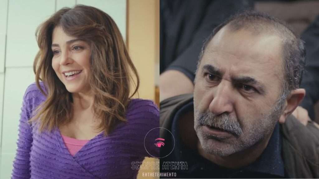 Ceyda sorri aliviada enquanto Dursun aparece furioso na novela Força de Mulher.