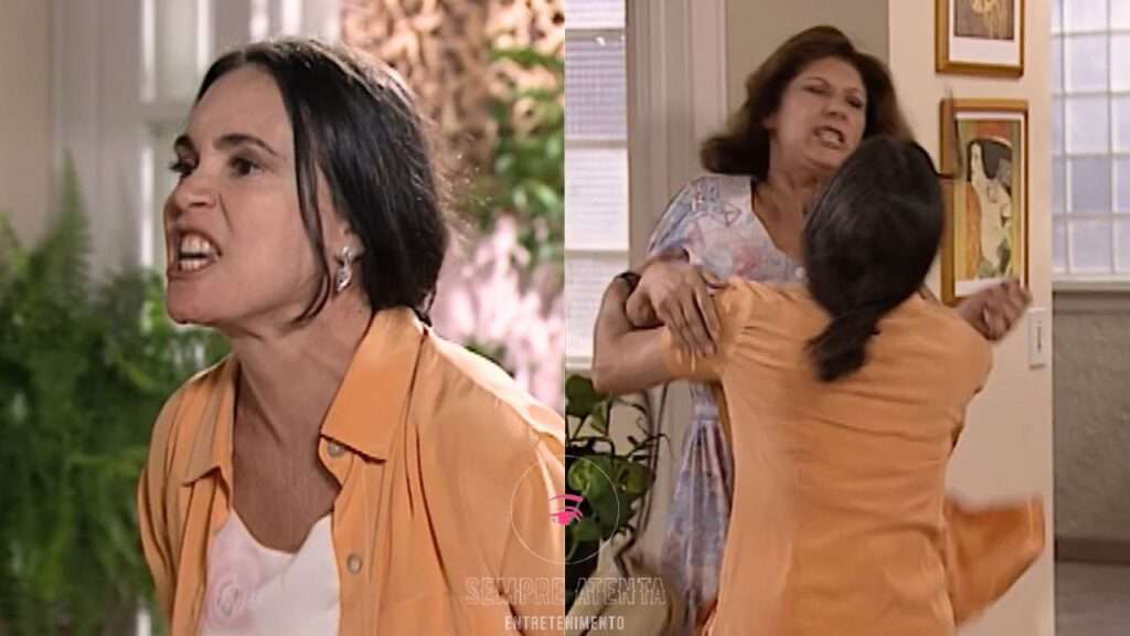 Helena agride Dalva após discussão acalorada em cena tensa da novela História de Amor.