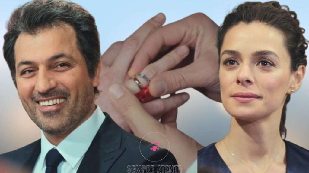 Arif e Bahar durante pedido de casamento na novela Força de Mulher