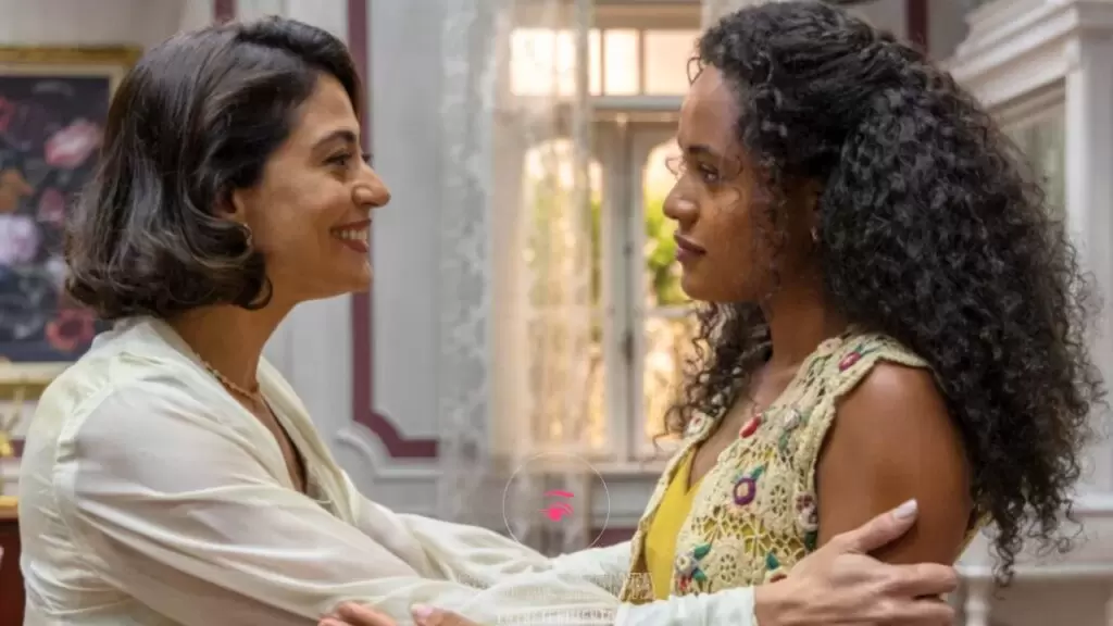Clarice e Beatriz em cena da novela Garota do Momento