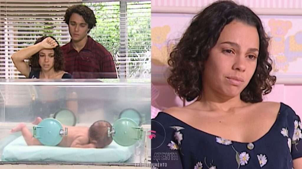 Joyce arrasada por não poder levar filha para a casa.