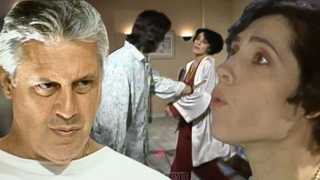 Otávio protege Diná de Téo.