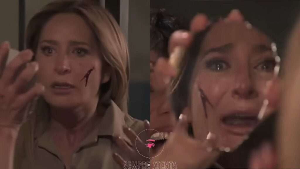 Paula apanha de detenta e ganha cicatriz.