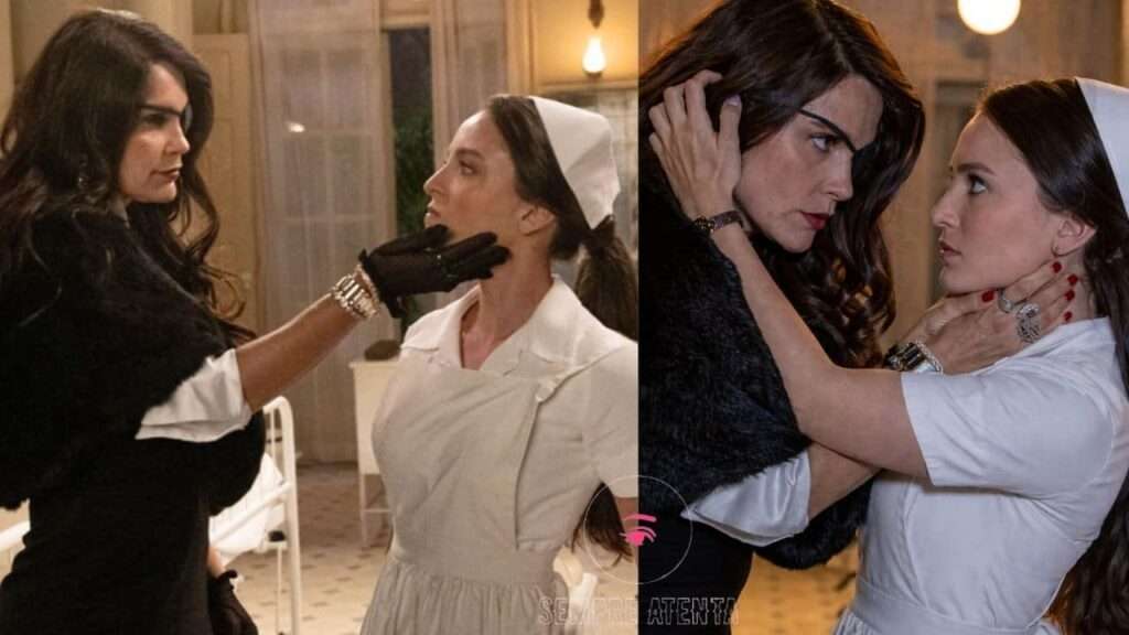 Estela dá surra em Sandra após receber ameaça.