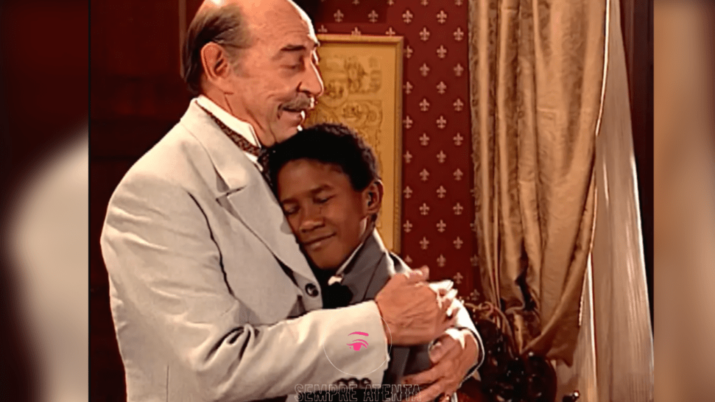 Francesco matricula Tiziu em escola em Terra Nostra.